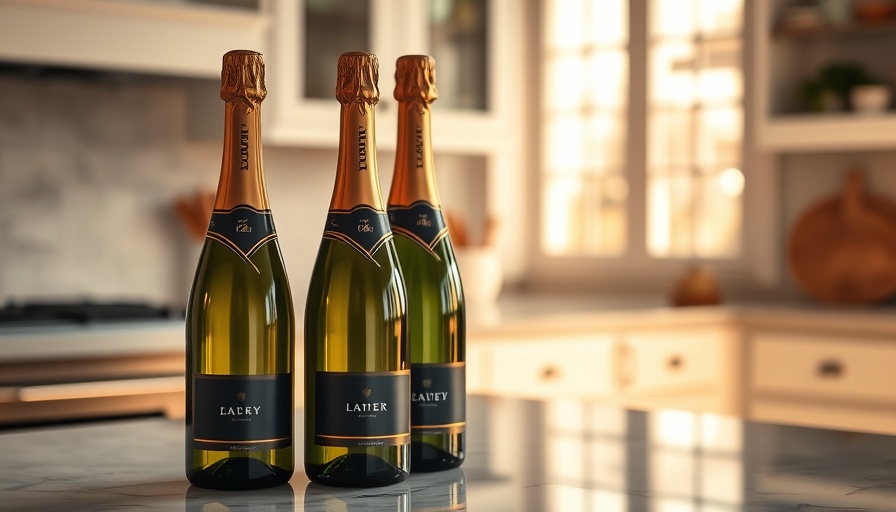 Paula Kornell sparkling wines on marble countertop.