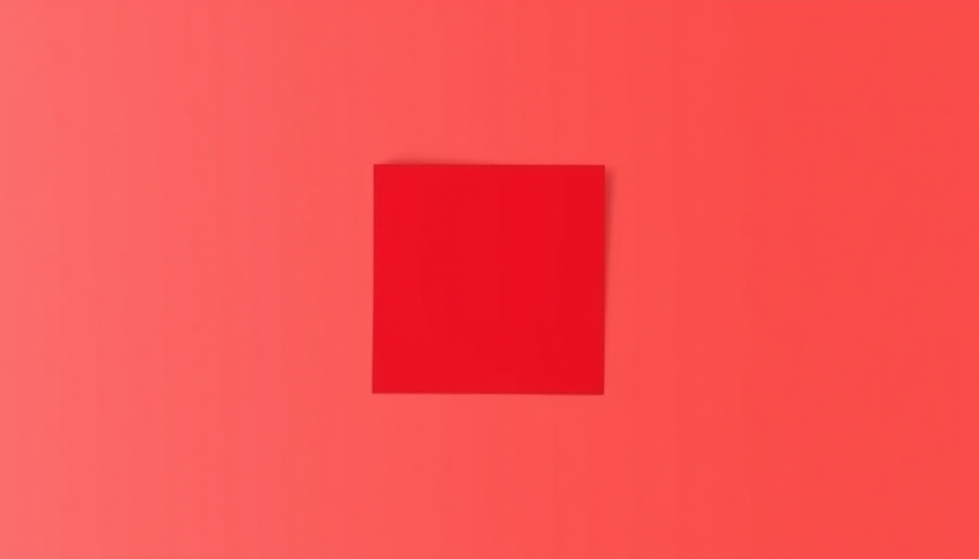 Solid red color square background.