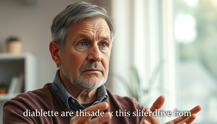 Man discusses normal blood sugar levels, health education.