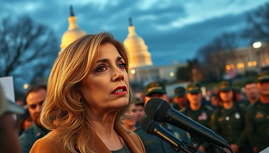 Politician speaks on national education policy with Capitol backdrop.