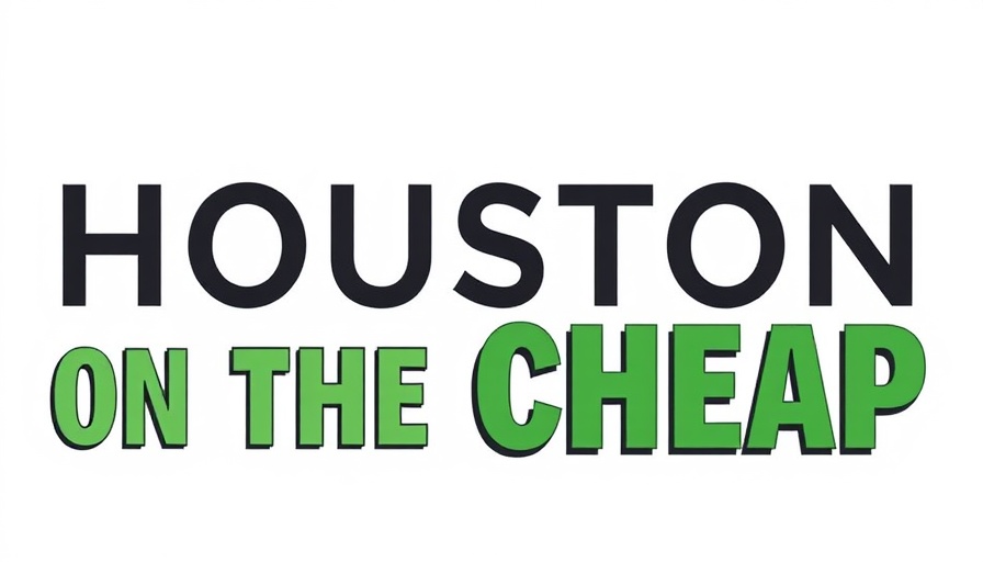 Bold Houston on the Cheap logo on white background
