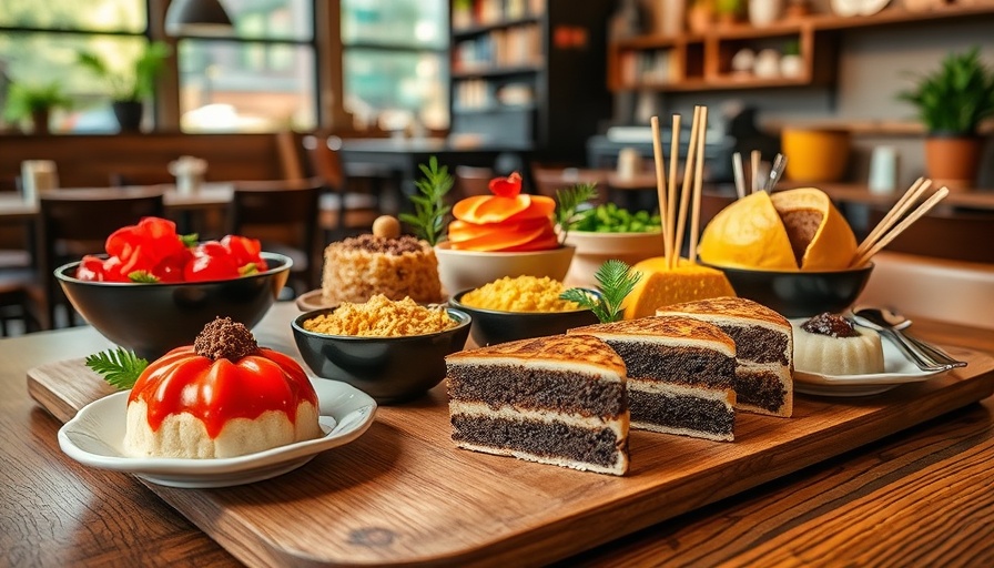 Korean desserts in a cozy Austin cafe setting.