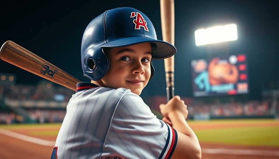 Young player at Little League World Series ready to bat