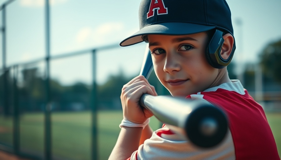 Little League World Series player ready to bat during a game.