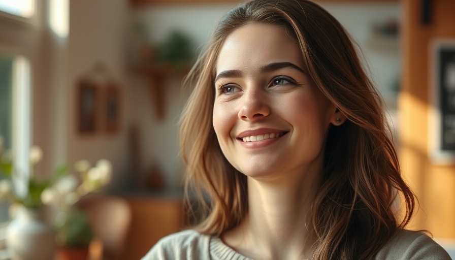Contemplative woman smiling indoors, Amanda Knox misinformation