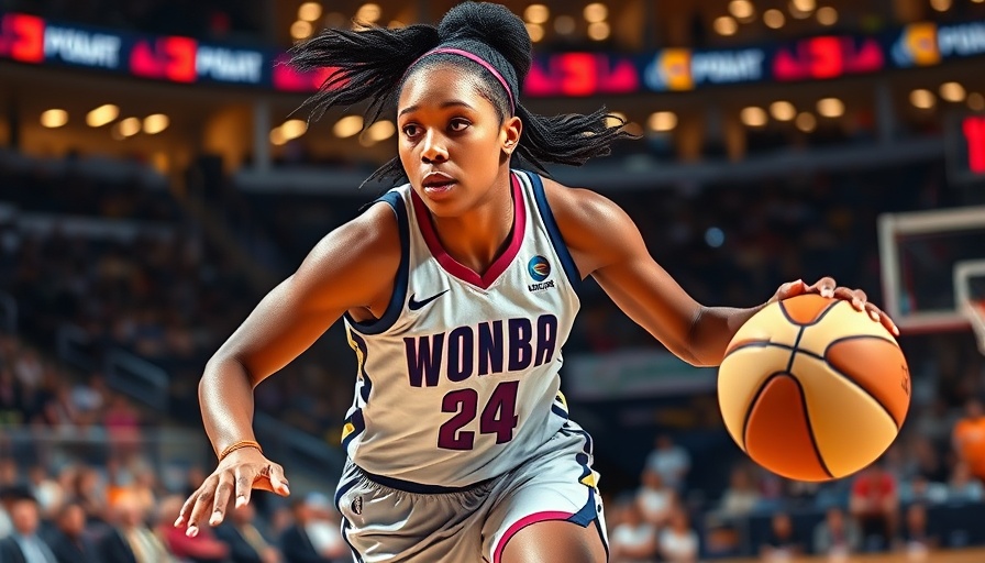 WNBA player dribbling ball, symbolizing single-season attendance record.