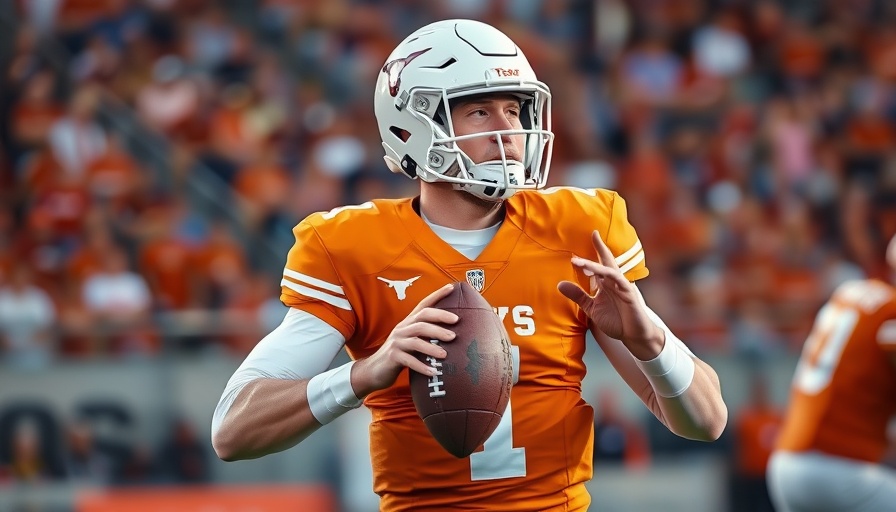 UT quarterback preparing to throw for Longhorns championship odds.