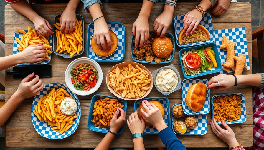 Vibrant fast food spread, lively dining scene for Houston business news.