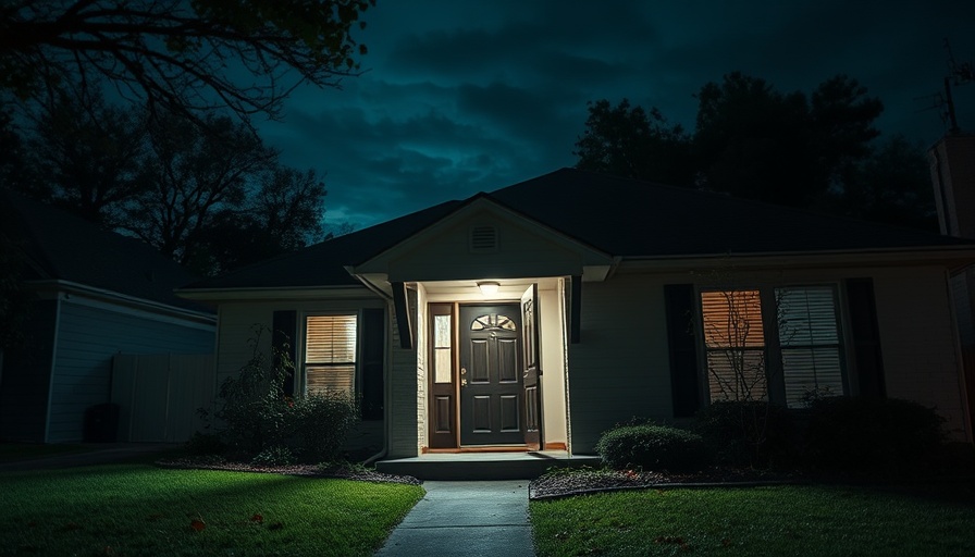 Home invasion aftermath in Houston neighborhood at night