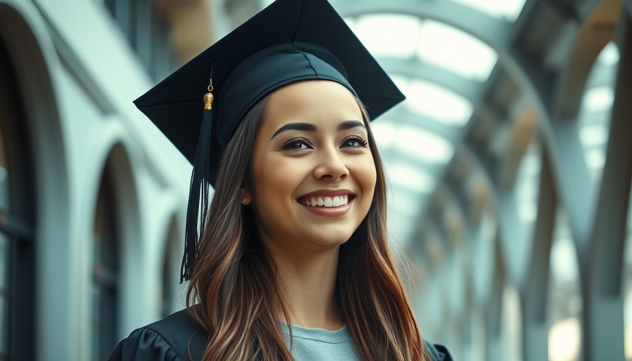 Graduate smiling confidently, representing Austin high school rankings 2025.