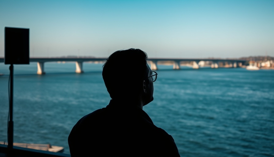 Silhouetted person near bridge discussing economic weapon in Trump-Moore feud