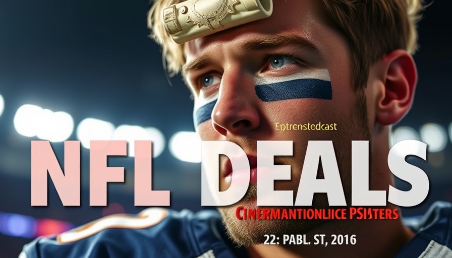 NFL player with eye paint on sports podcast cover for NFL news.