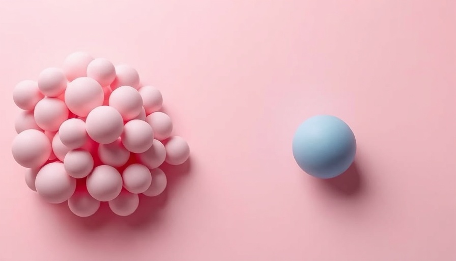 Abstract art symbolizing avoidant attachment style with isolated spheres.