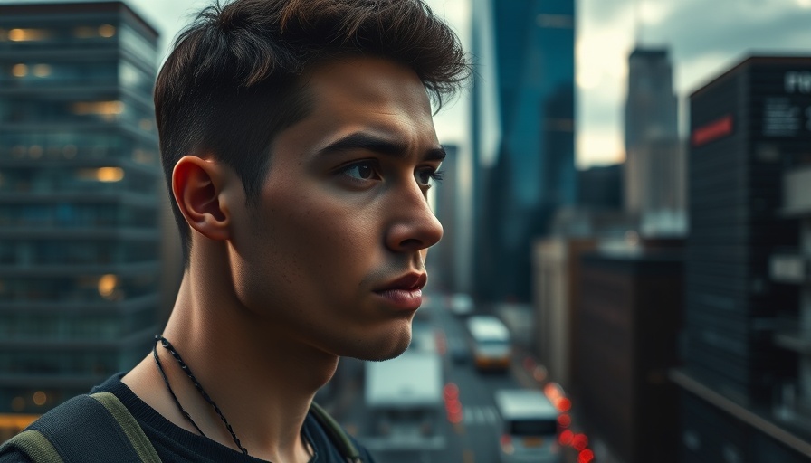 Austin Butler in a vibrant cityscape, reflecting on film roles.