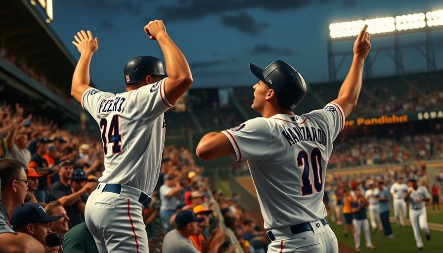 Kyle Manzardo celebrating walk-off win for Guardians in exciting game.