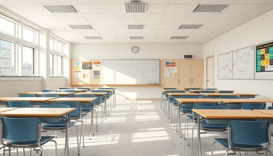 Empty classroom illustrating Texas STAAR Testing Overhaul preparation.