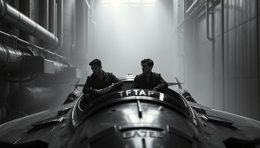 Star Wars Starfighter production news scene, two figures on starfighter.