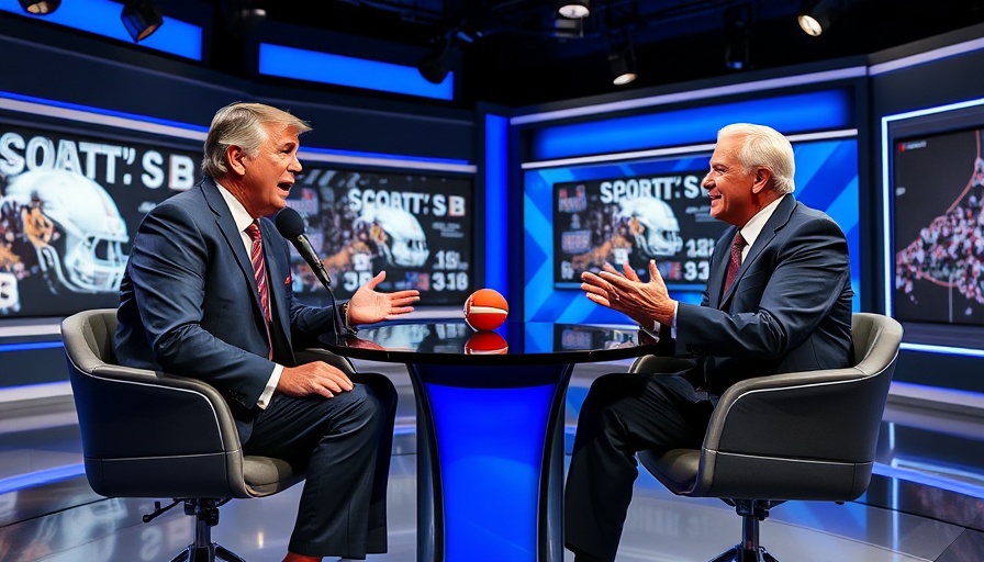 NFL news discussion on sports talk show with animated host and guest.