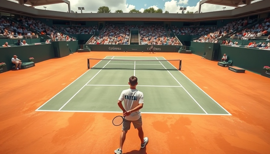 Professional tennis match highlighting players and ball boy's role.