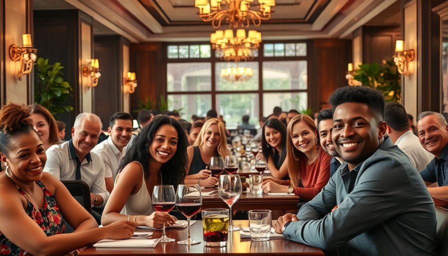 Diners enjoying River Oaks restaurants in Houston.