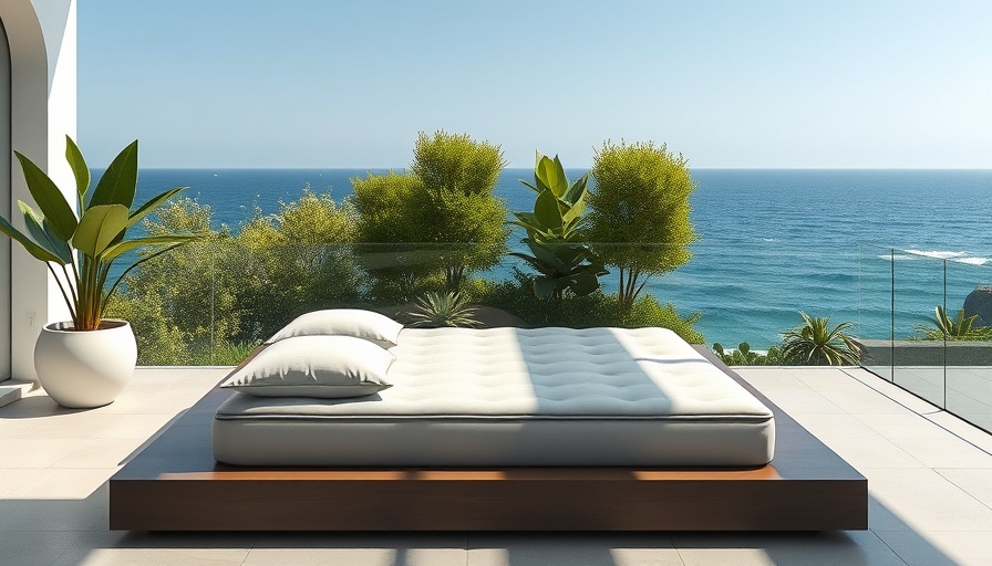 Elegant mattress on patio for Labor Day deals.