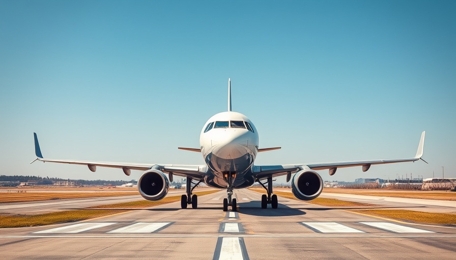 Passenger airplane at airport for Labor Day travel trends.