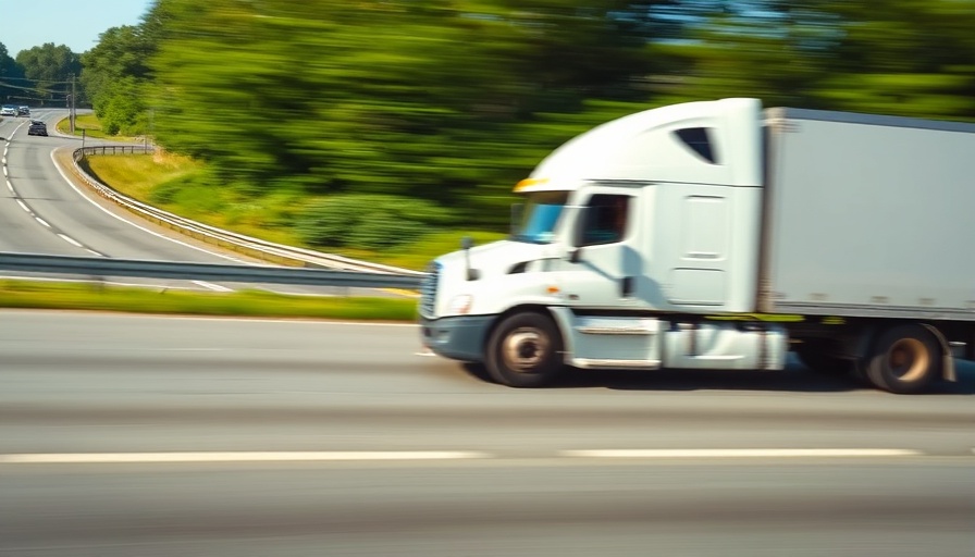 White truck speeding on highway under clear sky - Austin business news.