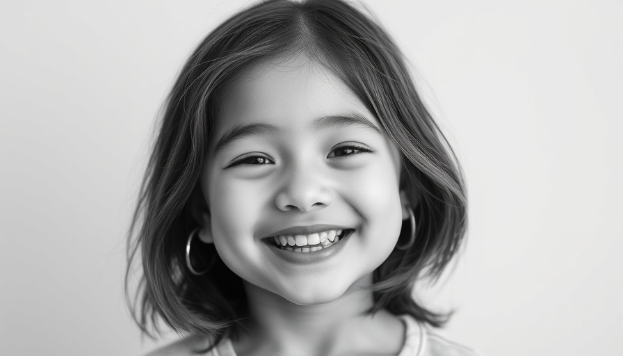 Black and white portrait of smiling young girl, Austin crime news.