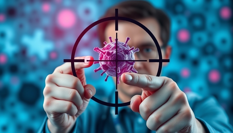 Illustration of cancer prevention with targeting crosshair.