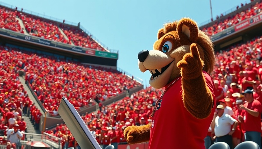 Lee Corso final headgear pick in crowded stadium.
