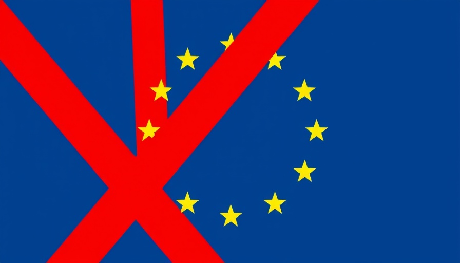 Crossed out EU flag symbolizing opposition.