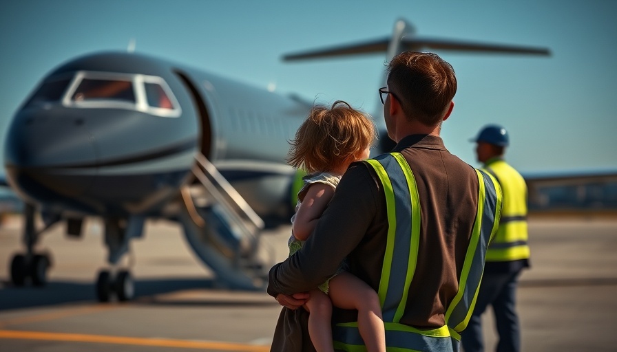 Deportation of Guatemalan migrant children at airport tarmac, clear day.