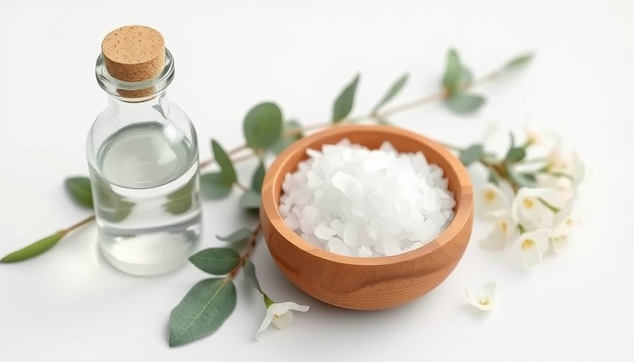 Minimalist wellness spa scene with natural ingredients