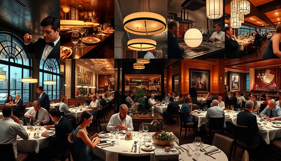 Collage showcasing best restaurants in Downtown Houston dining scenes