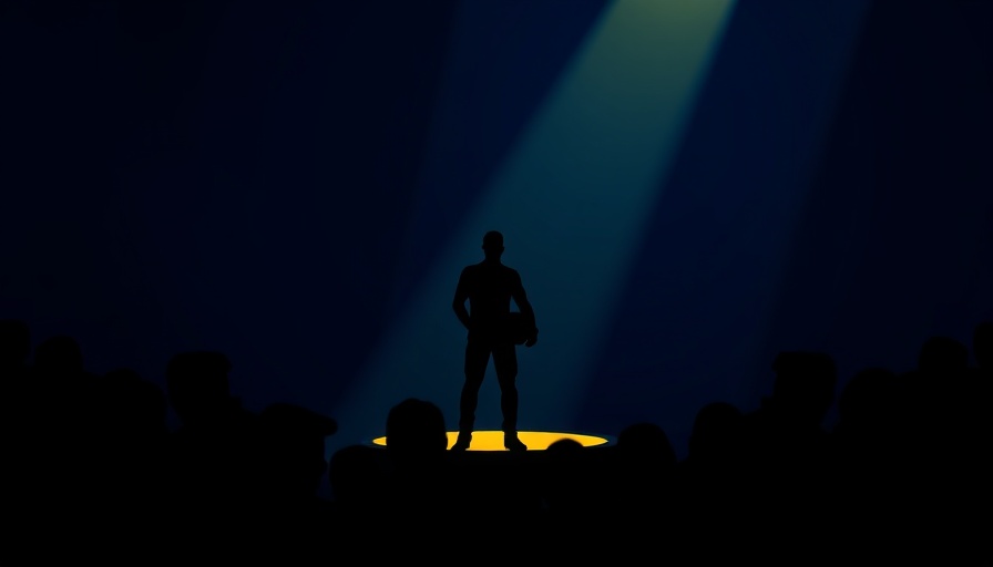 Prominent silhouette in spotlight, symbolizing Austin startups' rise.
