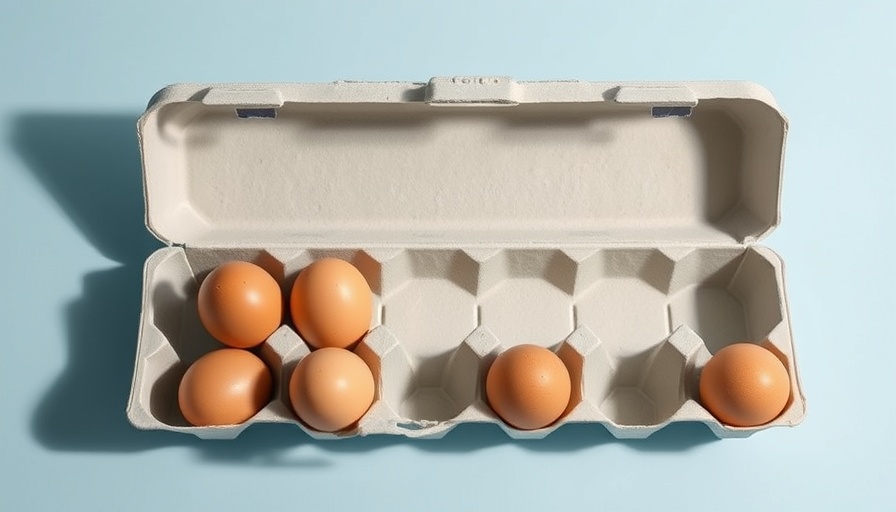 Egg carton with seven eggs depicting scarcity mindset signs.