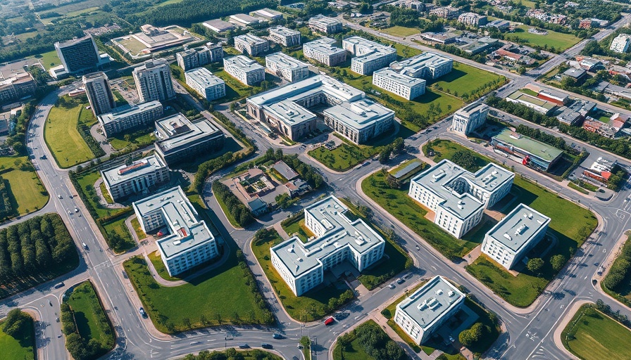 Aerial view of NASA Houston facility impacting the job market.