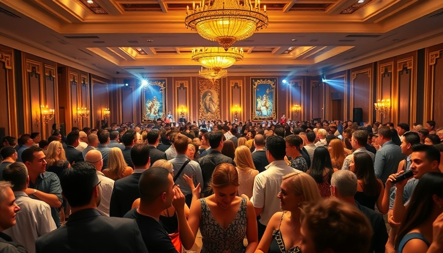 ATX Chamber Music and Jazz event in an elegant ballroom with attendees.