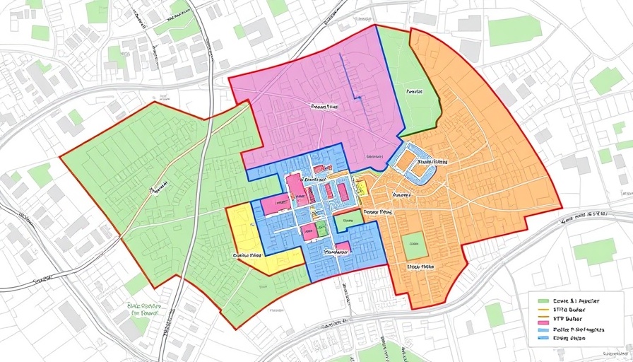 Detailed map of mixed-use project area in Taylor.