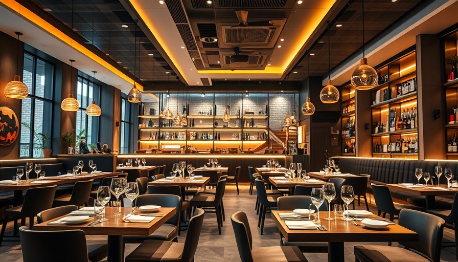 Modern stylish restaurant interior in Plano with elegant decor.