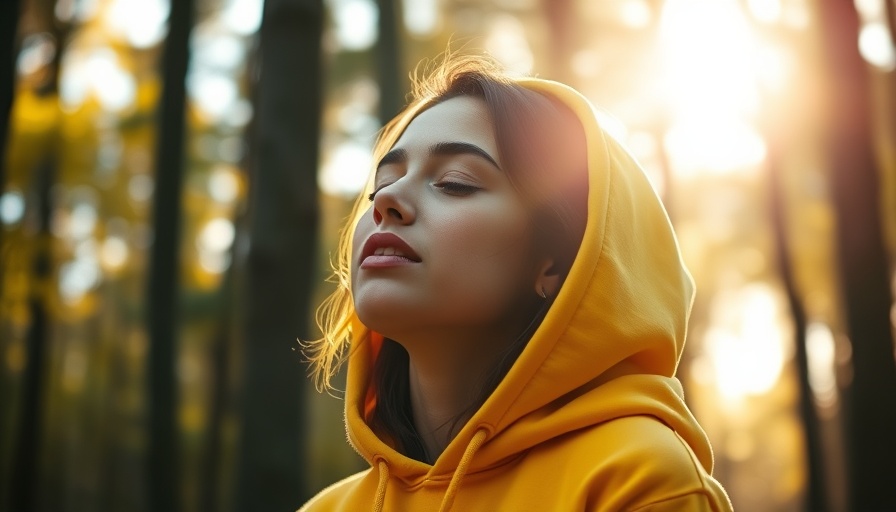 Young woman in sunlight, illustrating the power of sunlight in mental health.