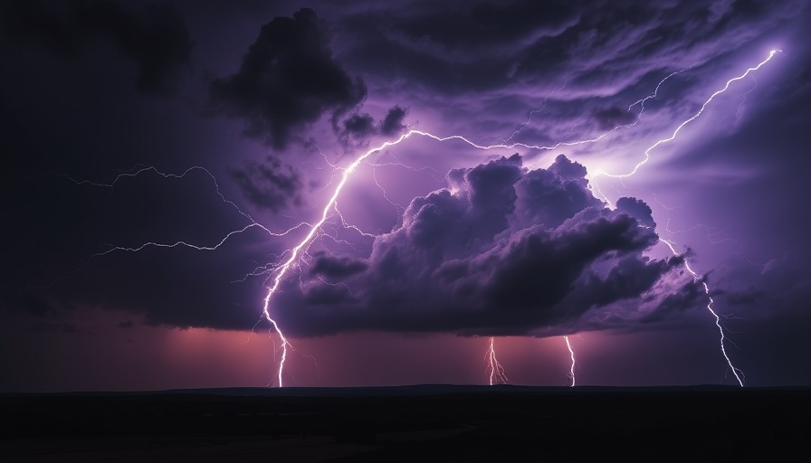 Severe thunderstorm warning in Pinal County with dramatic lightning.