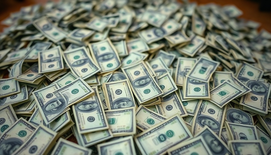 Close-up of scattered U.S. dollar bills depicting financial concept