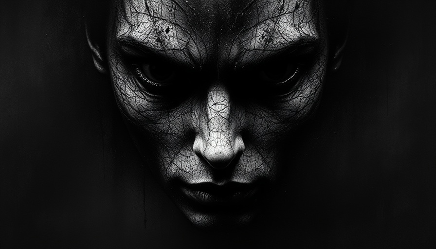 Abstract face illustration from Hulu's Blood & Myth documentary.