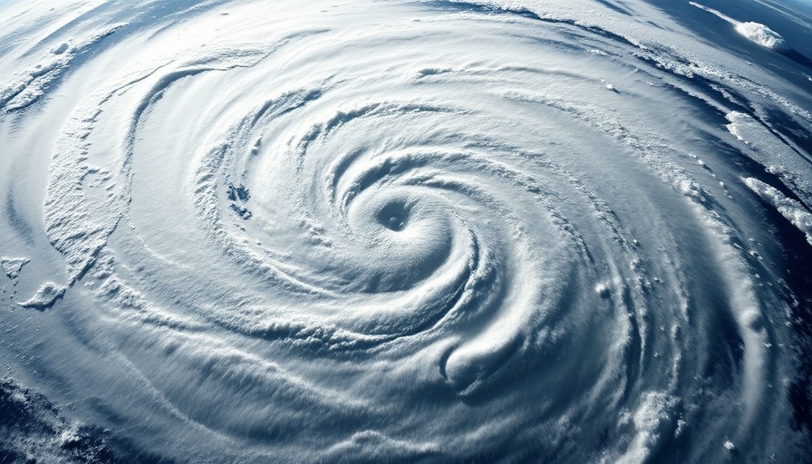 Satellite image of Hurricane Kiko swirling over the ocean.