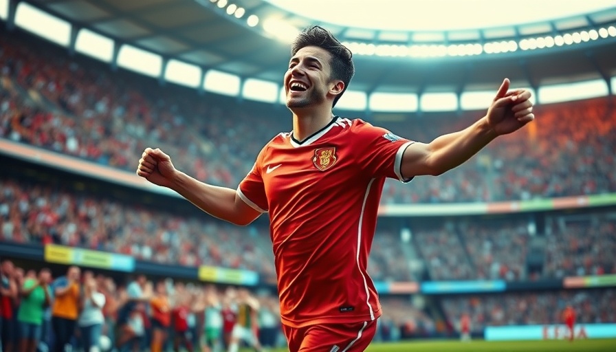 USMNT player celebrates a goal during a match. Energetic scene.