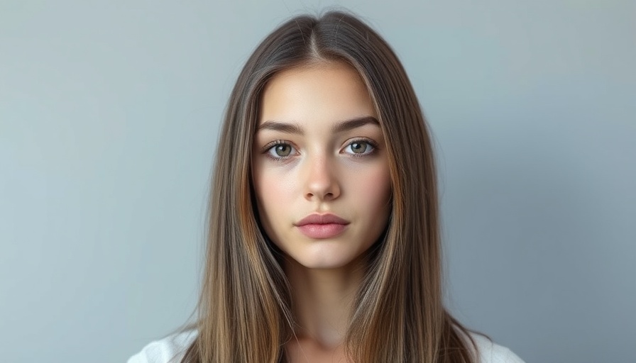 Neutral expression young woman portrait against gray wall, Austin Traffic Fatality context.
