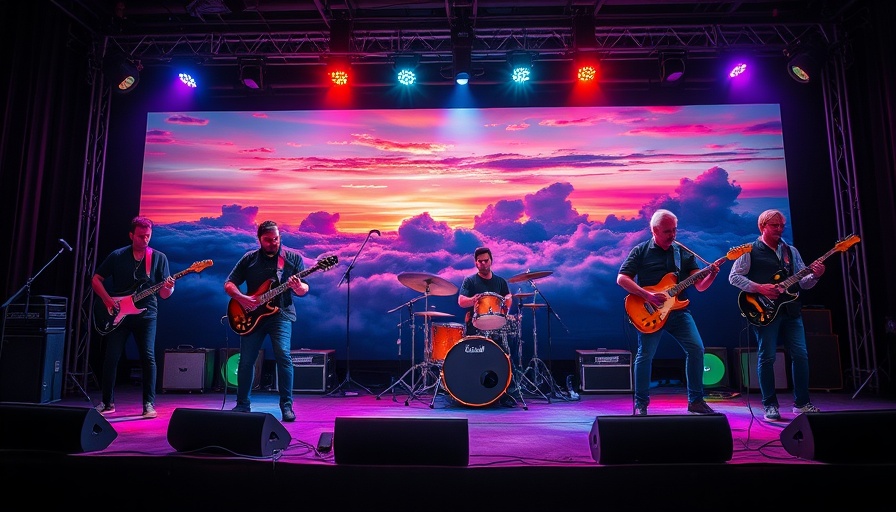 Live music performance in San Antonio with a vibrant band on stage.