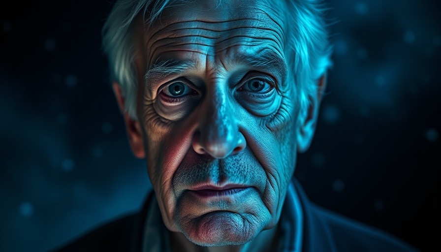 Scientifically proven ways to live longer, split face image with cosmic background.