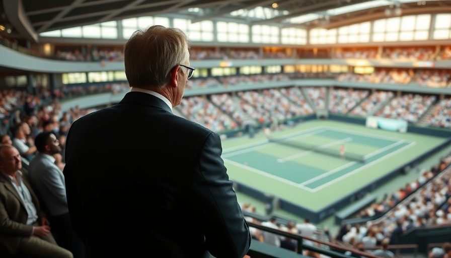 Trump at the U.S. Open Finals in a stadium suite, observing the match.